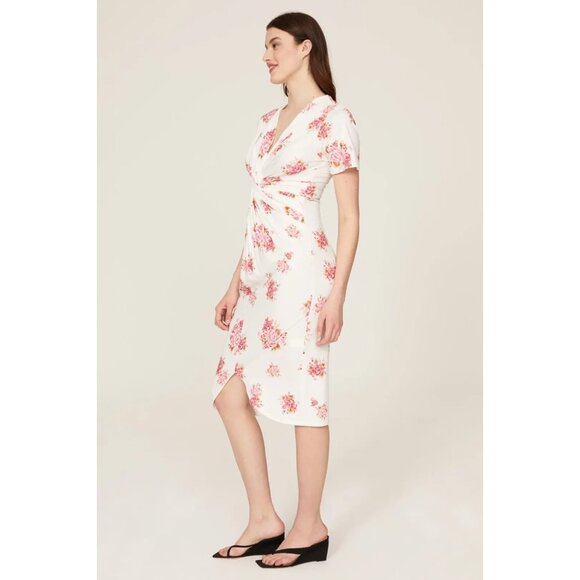 Les Reveries Front Twist Midi Dress – Size S, Flattering Silhouette - Picture 2 of 9